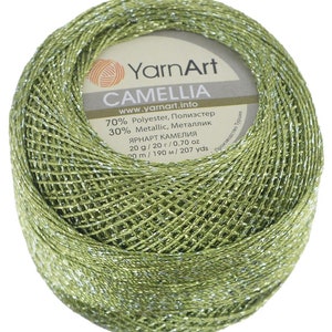 Brocade yarn YarnArt Camellia metallic yarn lurex yarn glitter yarn metal yarn silver yarn gold yarn metallized yarn brilliant yarn shiny