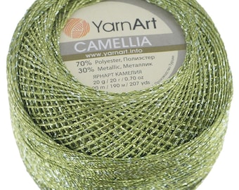 Brocade yarn YarnArt Camellia metallic yarn lurex yarn glitter yarn metal yarn silver yarn gold yarn metallized yarn brilliant yarn shiny