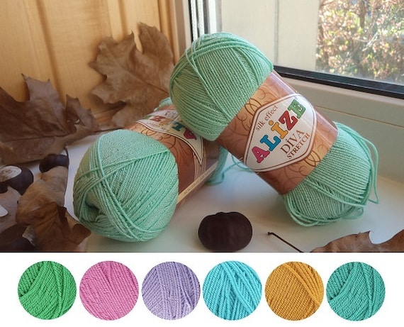 Yarn Alize Diva Yarn 100% Microfiber Yarn Acrylic Yarn