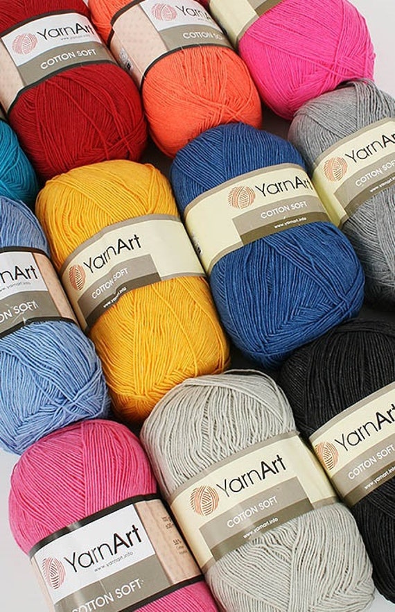 Yarn YarnArt Cotton Soft yarn amigurumi yarn cotton yarn Etsy