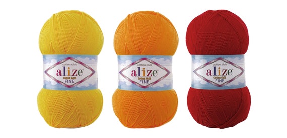 Yarn Alize Cotton Gold Fine yarn cotton yarn thin cotton yarn toys yarn amigurumi yarn crochet cotton natural cotton natural yarn knitting