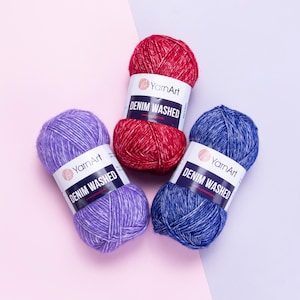 Yarn Denim Washed YarnArt yarn denim yarn denim thread denim fiber cotton grade yarn gradient cotton grade cotton batik yarn colorful yarn