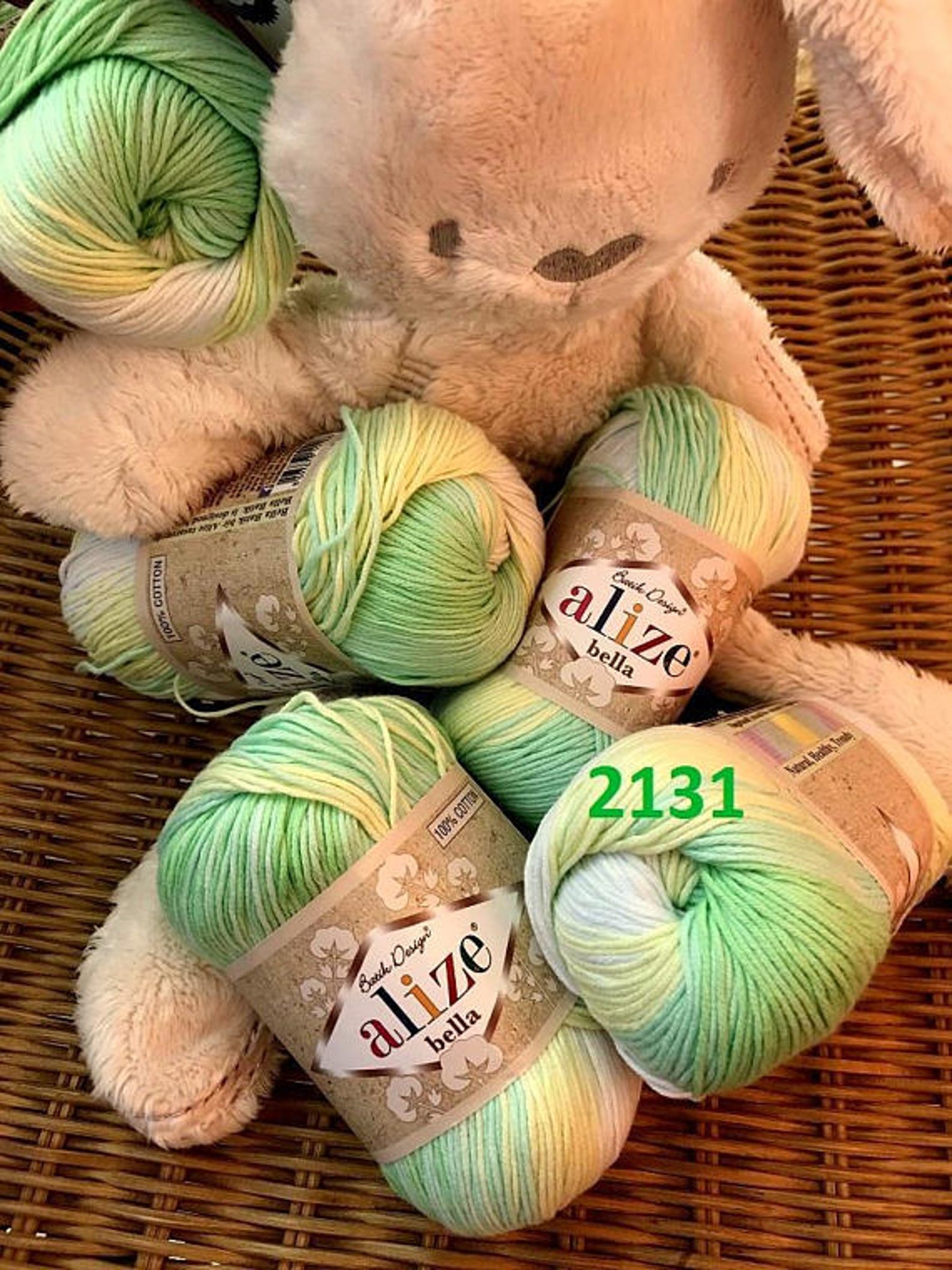 Yarn Alize Bella Batik Yarn 100% Cotton Yarn Cotton Thread Colorful ...