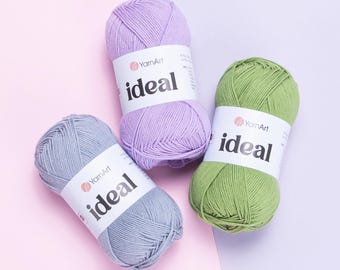 Yarn YarnArt Ideal yarn 100% cotton yarn cotton thread crochet cotton natural cotton yarn natural summer yarn cotton fiber cotton string