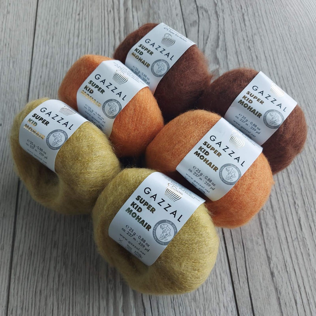 Vintage? Skein Tan Yarn- Kid Mohair, Silk, Viscose Nylon Wool- ENGLAND-  1.75 oz