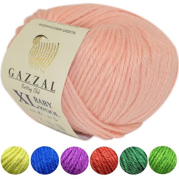 Fil Gazzal Baby Wool XL fil très volumineux laine mérinos laine épaisse très volumineuse laine cachemire fil épais fil antibactérien laine hypoallergénique