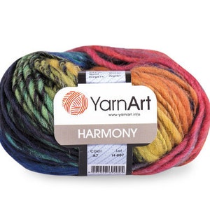 Hilo YarnArt Harmony hilo degradado hilo batik hilo melange hilo multicolor hilo colorido hilo arco iris hilo para colorear hilo seccional calcetines