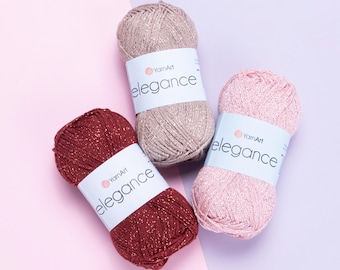 Yarn Elegance YarnArt yarn lurex yarn metallic yarn mixed yarn metal yarn shiny yarn sparkling yarn brilliant yarn shining yarn metallized