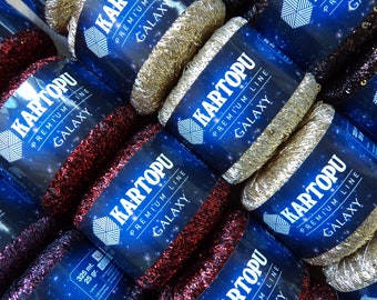 Hilo Kartopu Galaxy hilo payette hilo de lentejuelas hilo payette hilo de lentejuelas cuentas hilo paillette hilo metálico lurex hilo metal hilo payette