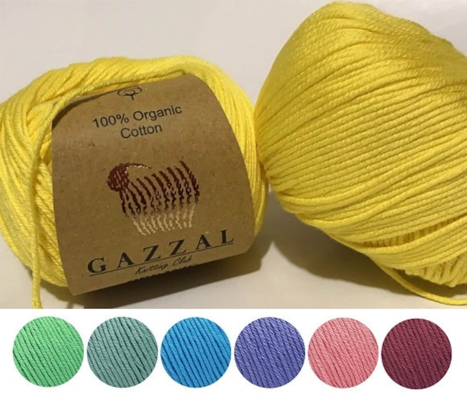 Yarn Gazzal Organic Baby Cotton Yarn 100 Organic Cotton Baby Etsy