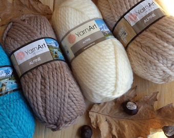 Yarn YarnArt Alpine 150 g bulky yarn super chunky yarn thick yarn for scarf big yarn giant yarn snud yarn hat yarn cap yarn volumetric yarn