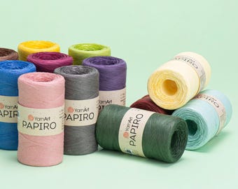Yarn Papiro YarnArt yarn cellulose yarn natural raffia yarn thatch yarn haulm yarn halm yarn tape yarn lace yarn ribbon yarn accessories