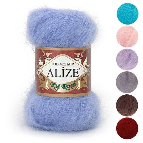 Fil Alize Kid Mohair fil кid mohair fil laine mélange fil doux fil bébé mohair chèvre fil fourrure de chèvre angora chèvre fil Alize Angora fil