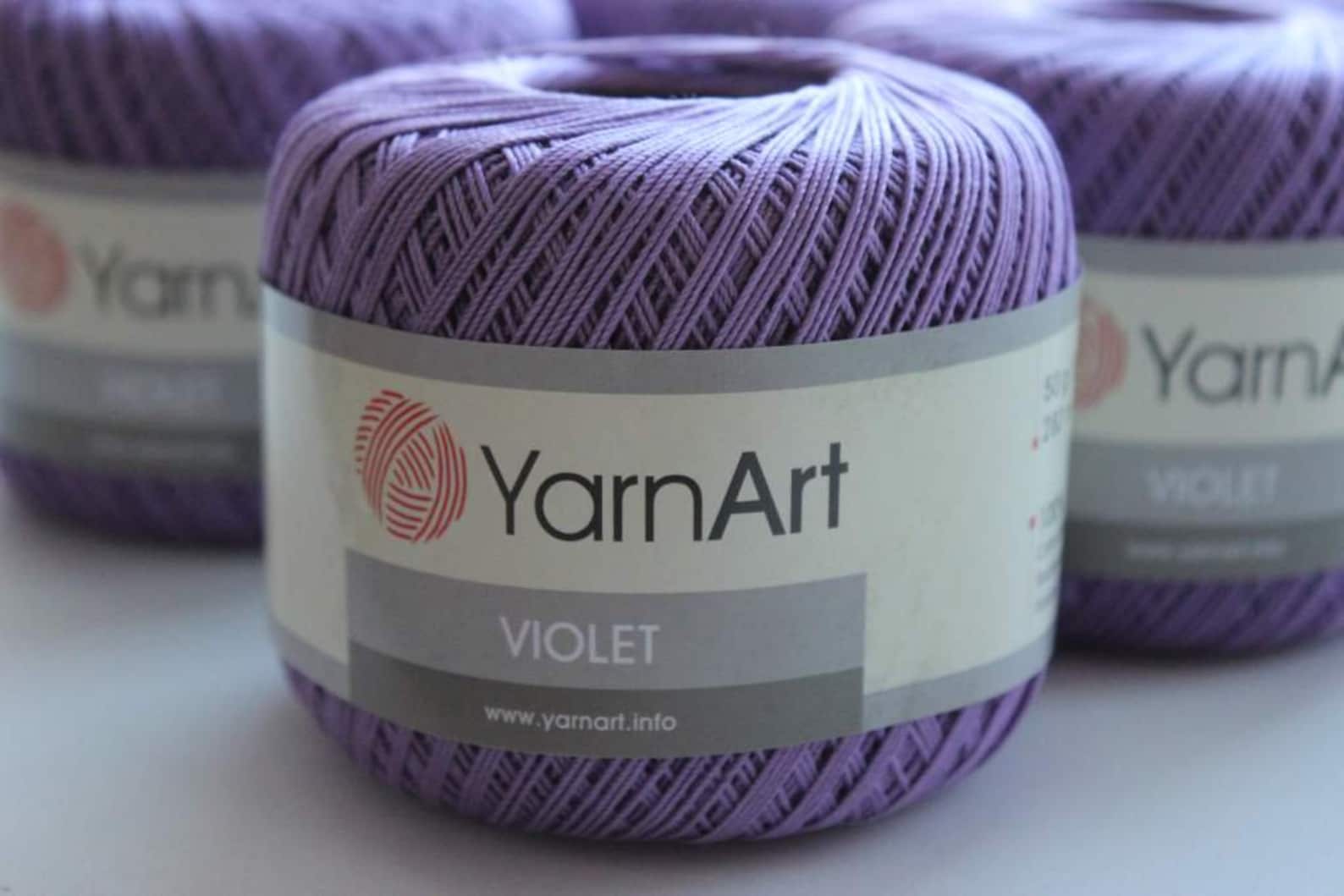 Yarn Yarnart Violet Yarn 100% Mercerized Cotton Yarn Napkin Yarn ...