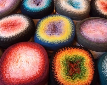 Hilo degradado YarnArt Flowers 250 g (1000 m) hilo de grado gradiente de algodón hilo de gradiente pasteles grado algodón batik hilo de algodón hilo de algodón batik algodón