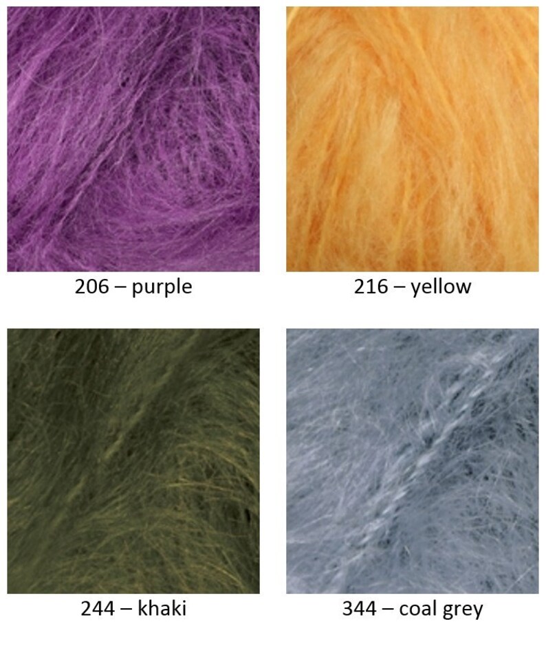 Yarn Alize Naturale wool yarn mohair yarn long-haired mohair yarn wool blend yarn angora yarn mohair thread mohair fiber mohair classic image 5