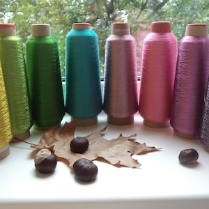 Metallized thread embroidery yarn metallic embroidery lurex metallic yarn glitter yarn silver yarn gold shiny yarn cone lurex bobbin lurex