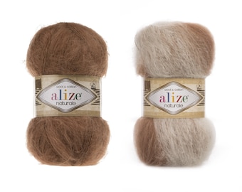 Alize NATURALE MOHAIR COTTON yarn new Blend mohair winter soft wool yarn  Knitting crochet shawl yarn