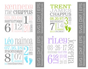 Download Birth Announcement Svg Etsy