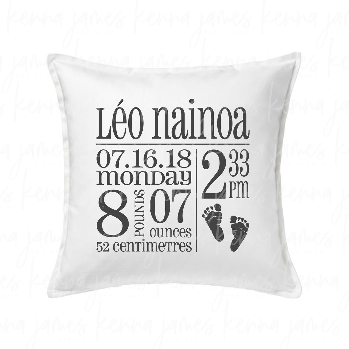 Birth Announcement Template Svg Birth Announcement Svg Etsy