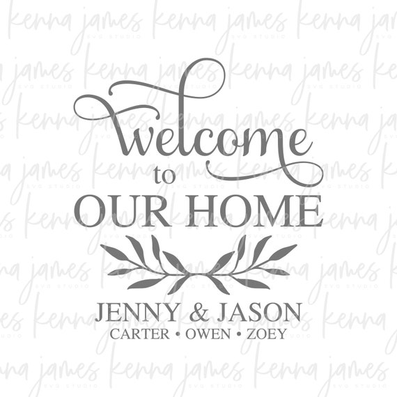 Download Free Welcome To Our Home Svg Welcome Svg Couple Svg Family Etsy SVG Cut Files