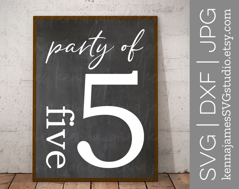 Download Party Of svg Party Of 5 svg Party Of Five svg Family | Etsy