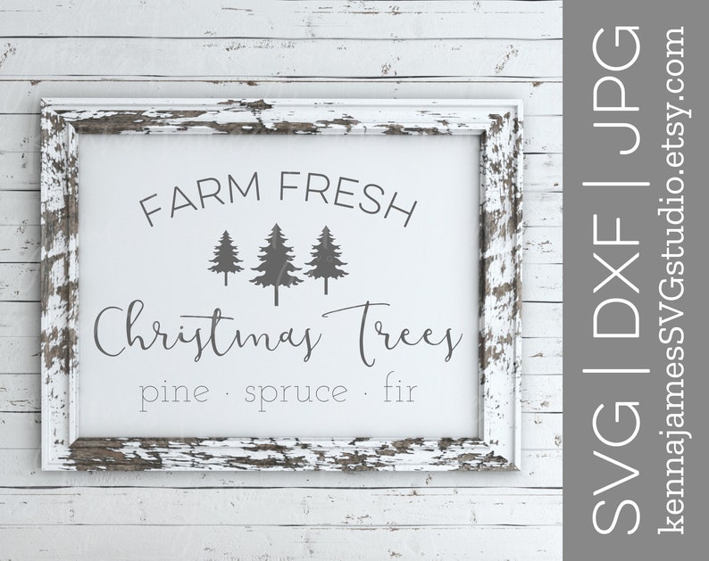 Farm Fresh Christmas Trees svg Farm Fresh svg Christmas image 1.