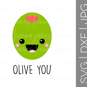 Olive svg | Olive u svg | Olijfolie svg | Ik hou van je svg | SVG | DXF | JPG | knippen van bestand
