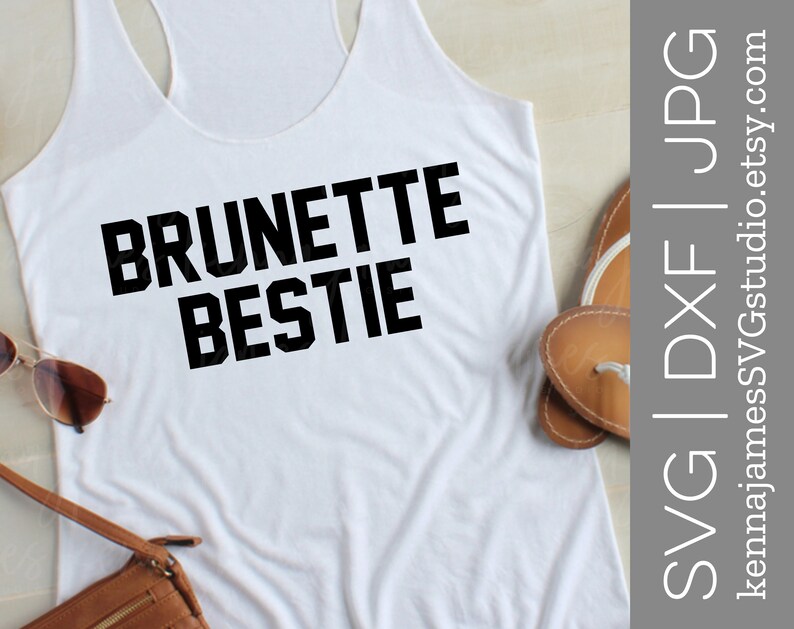 Download Set of 2 Blonde Bestie svg Brunette Bestie svg Blonde | Etsy