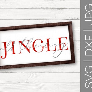 Jingle All The Way svg | Jingle Bells svg | Kerstmis svg | Vakantie svg | Boerderij svg | Houten Teken | SVG | DXF | JPG | bestand knippen