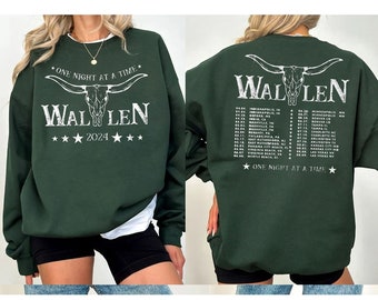 Morgan Wallen Tour 2024 Double Sided Shirt, One Night At A Time Tour Sweatshirt, Country Music, Cowboy, Unisex TShirt Sweatshirt Hoodie