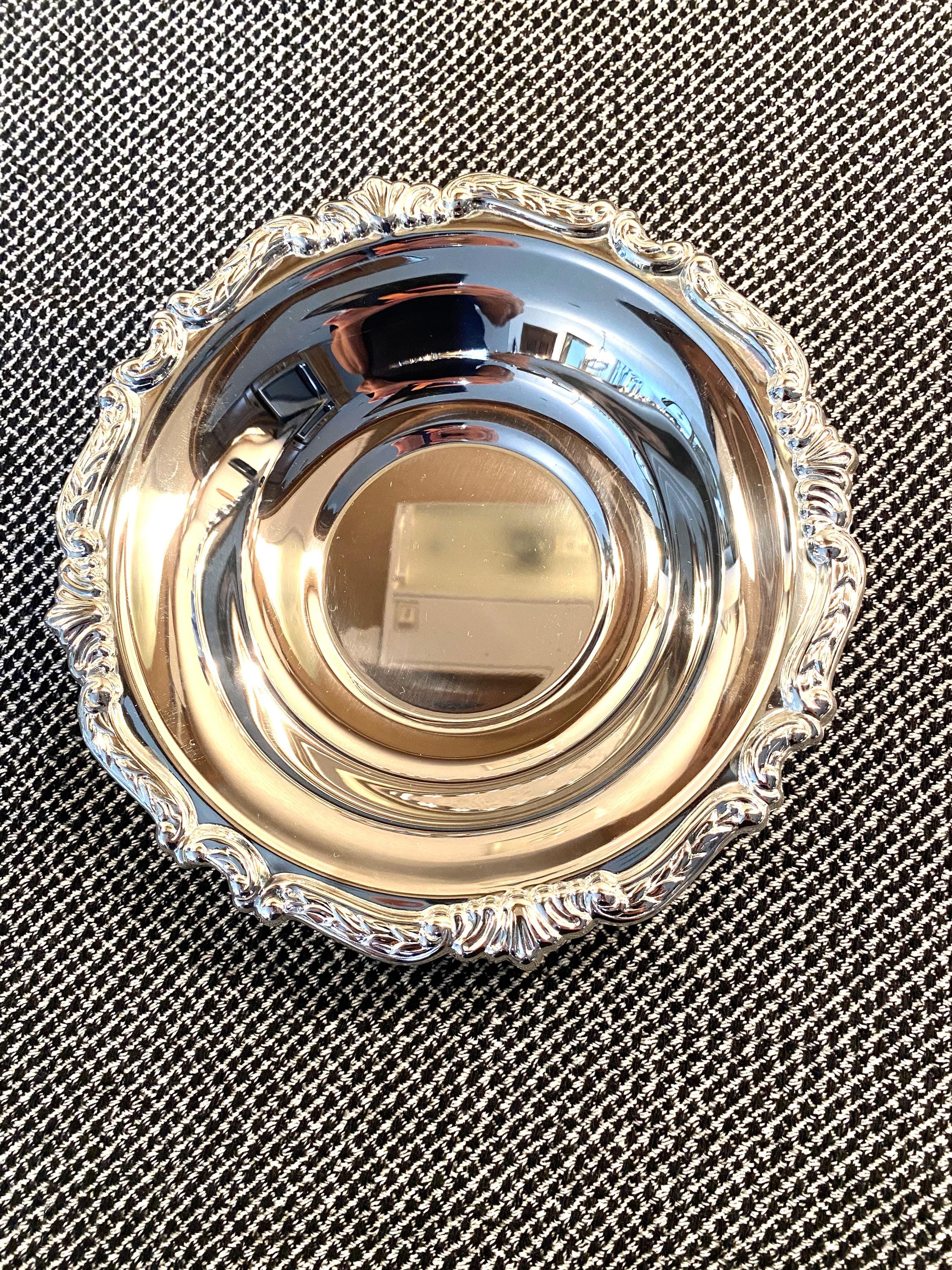 Vintage Sheridan Silver-Plate Candy Dish 7 3/4"