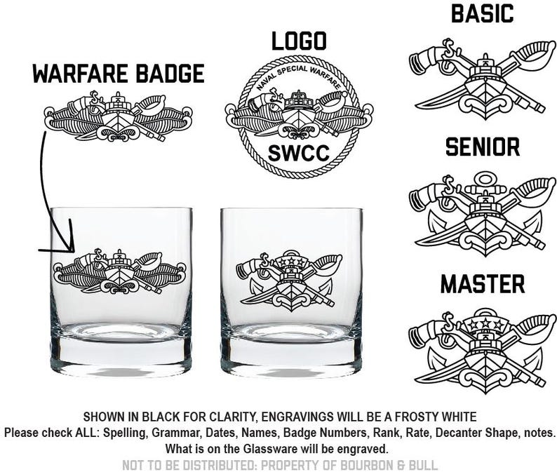 Swcc Ranks Navy SWCC Creed Whiskey Decanter Set - Etsy