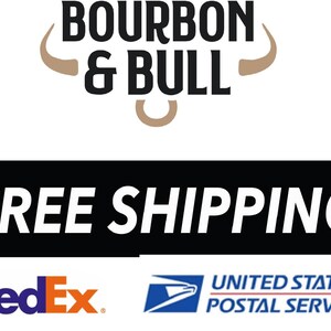K&ouml;nnte beinhalten: Kostenloser Versand f&uuml;r Bestellungen von Bourbon & Bull, einem Unternehmen, das mit FedEx und der Deutschen Post liefert.