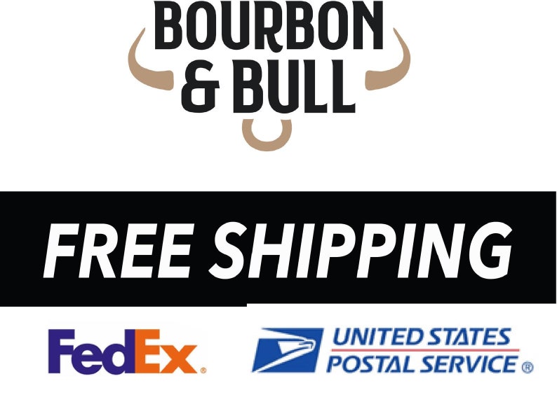 K&ouml;nnte beinhalten: Kostenloser Versand f&uuml;r Bestellungen von Bourbon & Bull, einem Unternehmen, das mit FedEx und der Deutschen Post liefert.