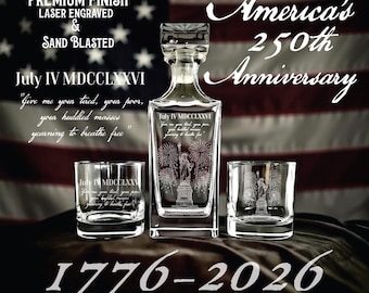 America's 250th Anniversary Whiskey Decanter Set - Semiquincentennial Limited Edition Production