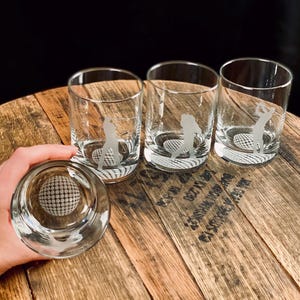 Golf Whiskey Glasses, Bourbon Gift for Golfer, Gift for Dad, Golf Gift, Dads Gift, Fathers Day Gift, Golf Themed Drinkware, Birthday Gift