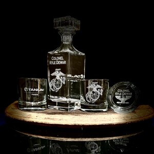 Personalised Crystal Whiskey Decanter Set Inc. Jack Daniels Tennessee Whiskey - View #13