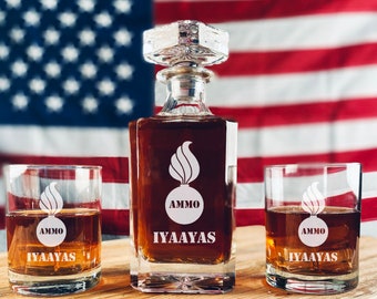 IYAOYAS Decanter Set – Military Ordnance, Retirement Gift