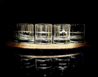 Juego de vasos de whisky con grabado de bombardero militar, regalo de aviación moderna