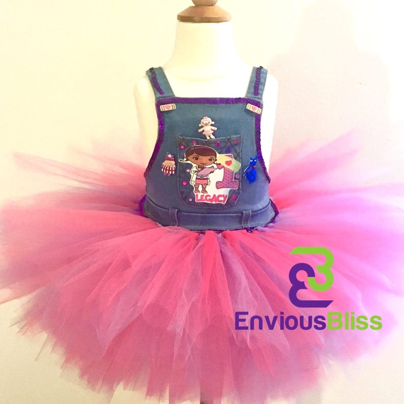 denim overall tutu dress