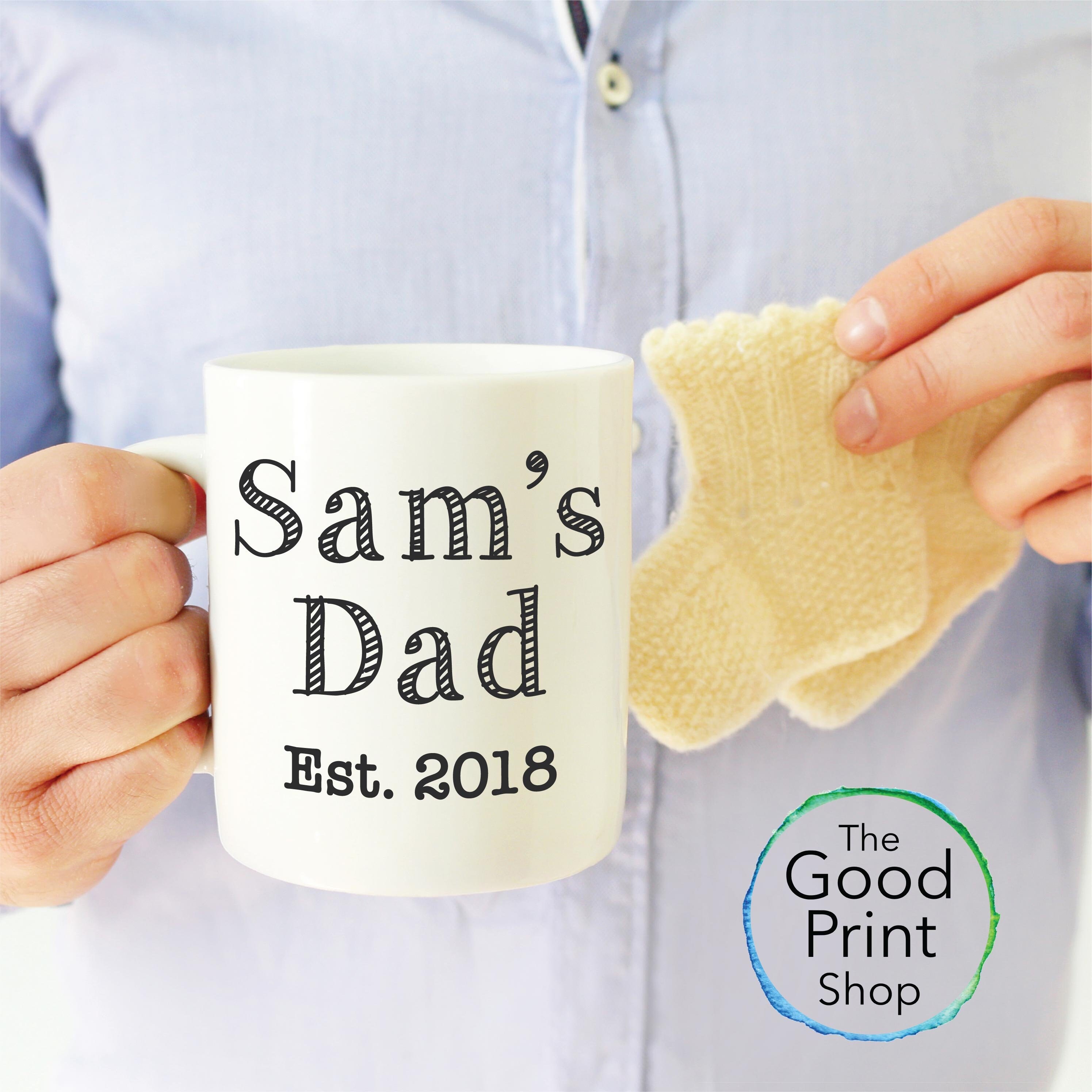 Dad Est. Mug Personalised Mug for New Dad Father's Day Etsy