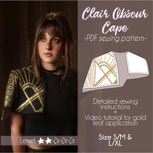 Expeditioner - Chiaroscuro | cape pdf pattern / Size S/M, L/XL