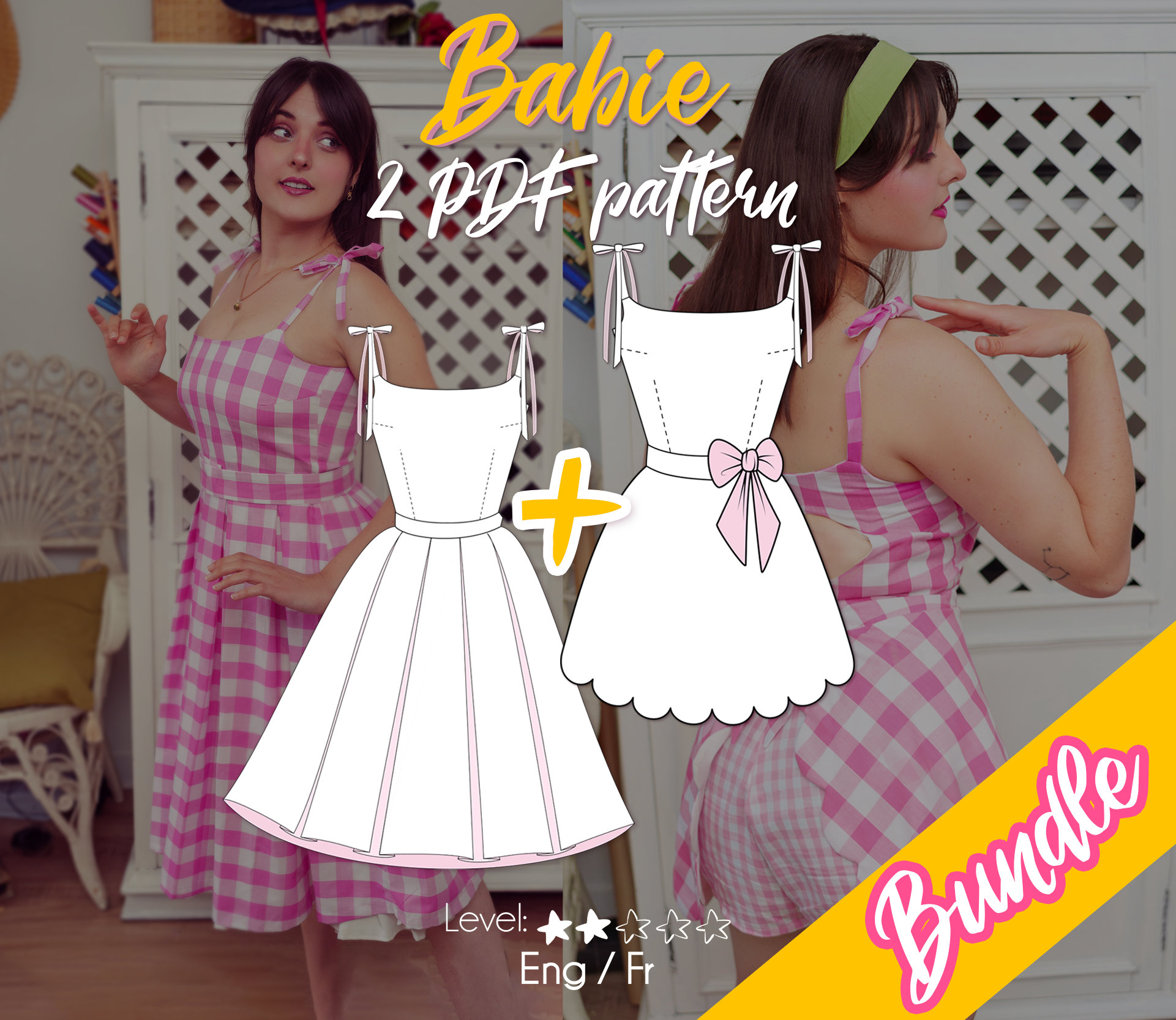 barbie gingham beach dress Lola + The Boys Barbie Gingham Dream Set, 6