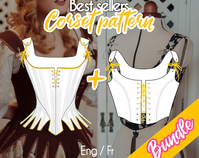 DIGITAL Sewing Pattern 18th Pair of Stays - Size S/M/L - Etsy Canada