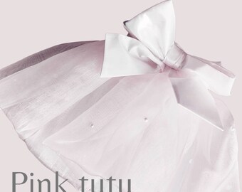 Gonna Tut&ugrave; Per Cane - Bianca, Con Fiocco Per Capelli, Per Taglie Piccole E Medie, Matrimoni E Feste