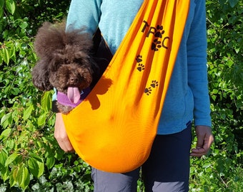 Dog Summer Jersey Sling, Carrier, Papoose.  Dog single shoulder wear. (Customised)