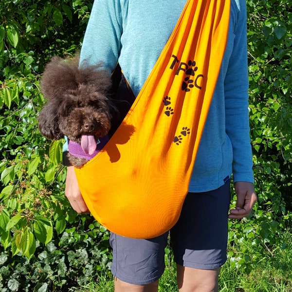 Dog Summer Jersey Sling, Carrier, Papoose.  Dog single shoulder wear. (Customised)