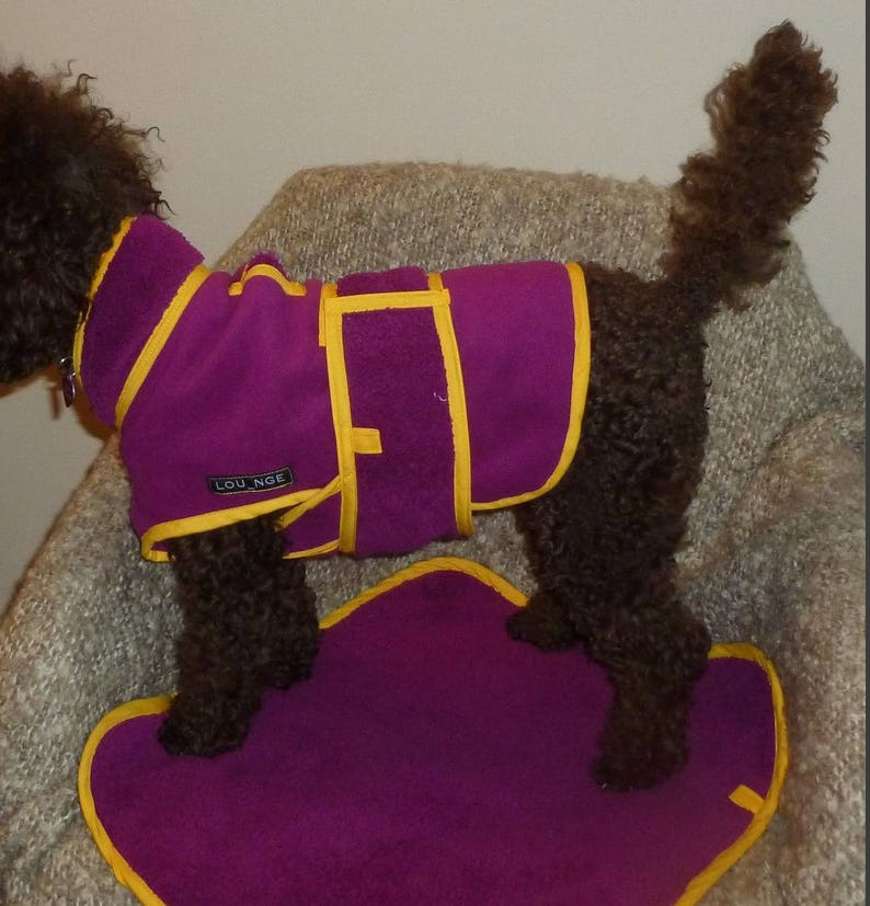 Dog Fleece Coat. Dressing Gown. Dog Wrap Jacket. Dog Blanket. Etsy UK