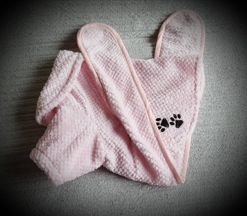 Dog fleece dressing gown. Dog house gown. Dog nightgown. Dog Etsy